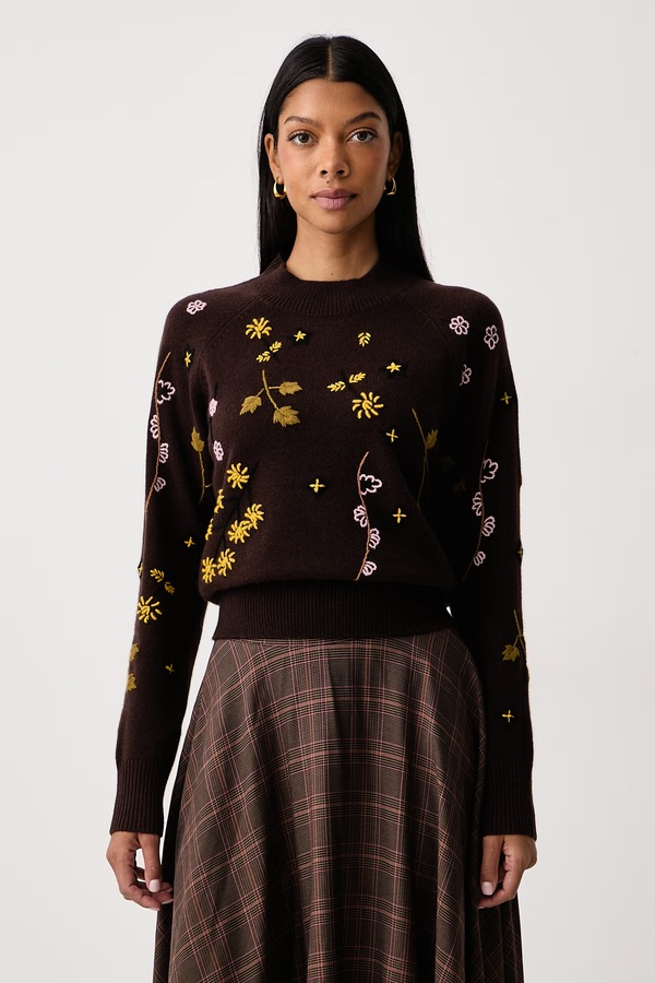 Светр жіночий вовняний Weekend Max Mara WKDRAFIA колір коричневий