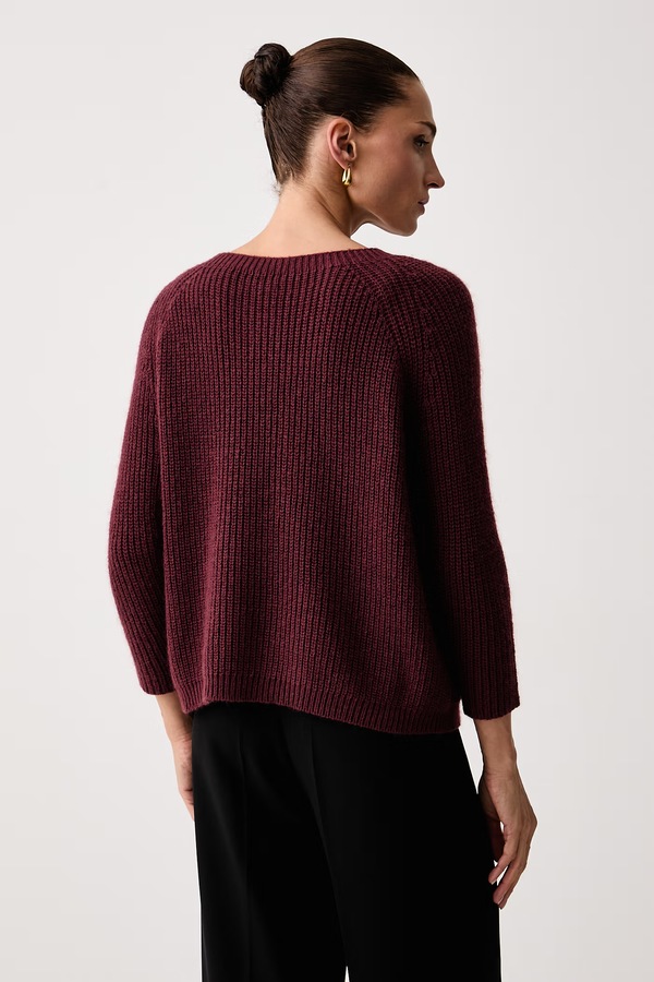 Свитер женский с шерстью Weekend Max Mara WKDXENO цвет бордовый фото 2