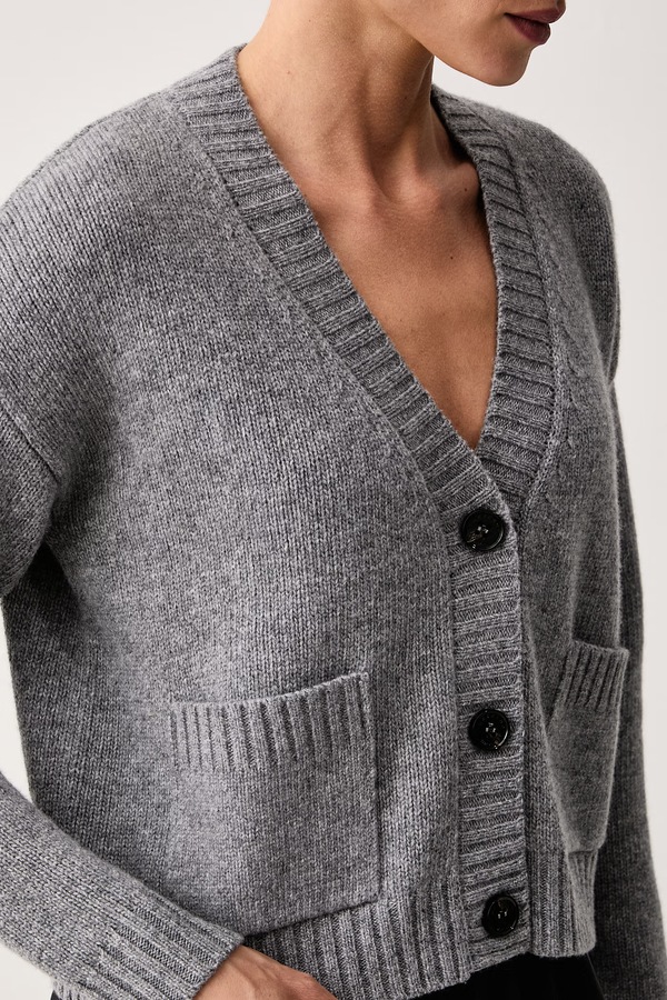 Кардиган жіночий вовняний Weekend Max Mara WKDFILMATO колір сірий фото 4