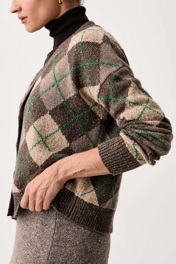 Кардиган жіночий з вовною Weekend Max Mara WKDABILE колір коричневий фото 4