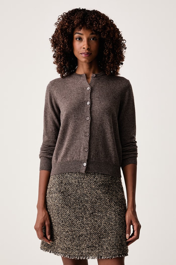 Кардиган женский из добавлением кашемира Weekend Max Mara WKDEROICO цвет коричневый