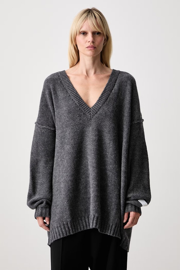 Светр жіночий з вовною MM6 Maison Margiela колір сірий