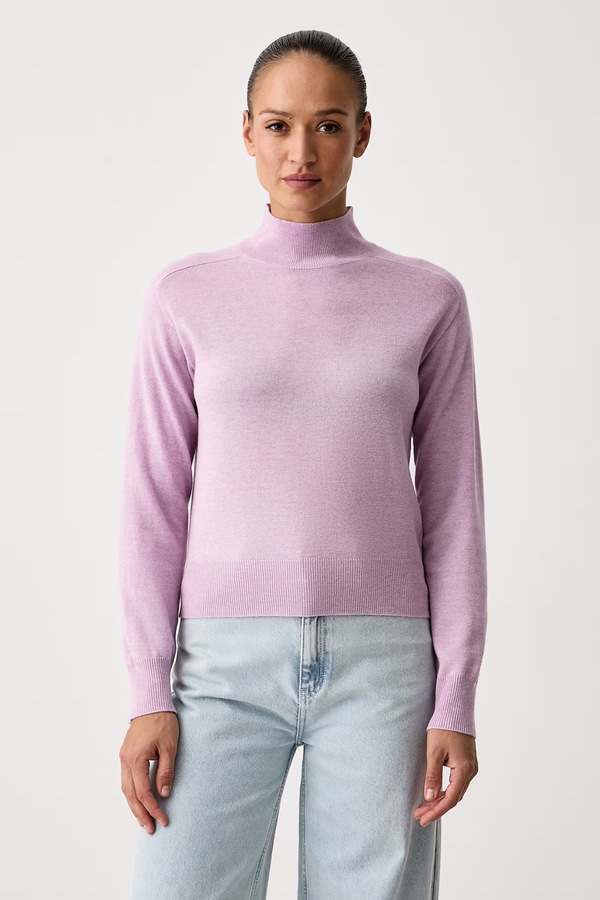 Светр жіночий з додаванням вовни United Colors of Benetton колір фіолетовий