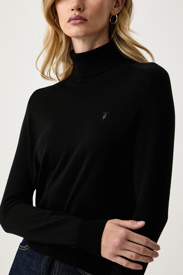 Гольф жіночий вовняний Trussardi колір чорний фото 4