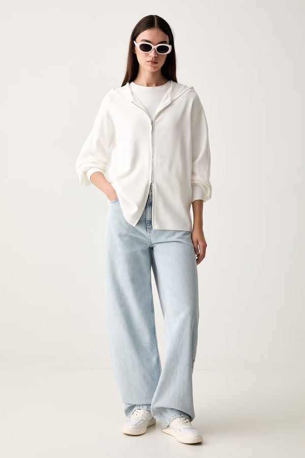 Светр на застібці жіночий з віскозою MM by Max Mara MMLGINNASTA колір білий