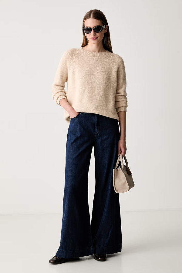 Светр жіночий з додаванням вовни Weekend Max Mara WKDGHIACCI колір бежевий