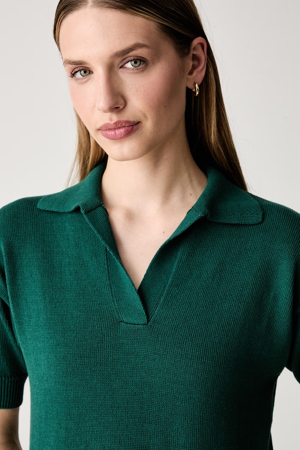 Поло жіноче бавовняне Weekend Max Mara WKDALBERO колір зелений фото 4