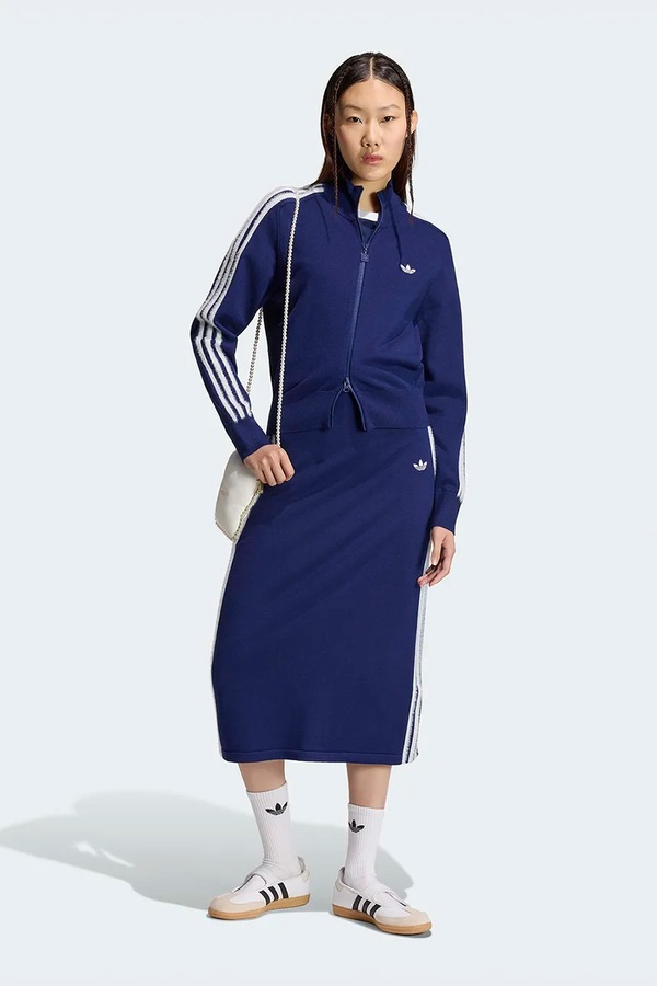 Кардиган жіночий adidas Originals Knitted Firebird колір темно-синій фото 2