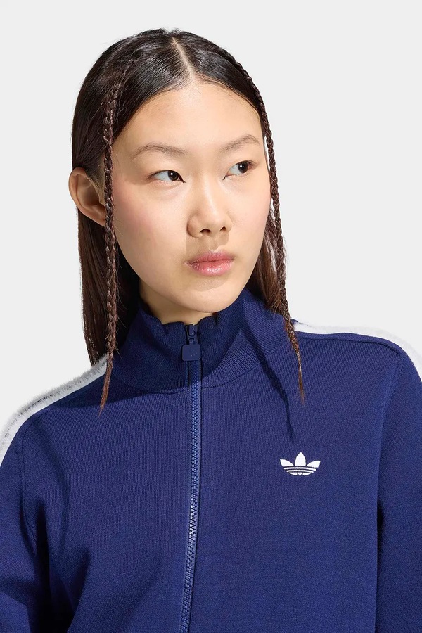 Кардиган жіночий adidas Originals Knitted Firebird колір темно-синій фото 4