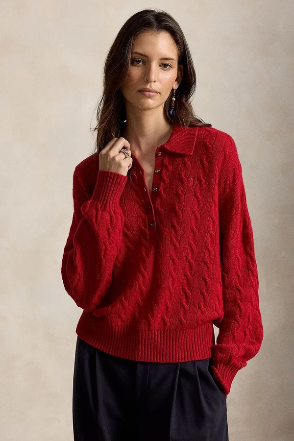 Свитер женский шерстяной Polo Ralph Lauren цвет красный