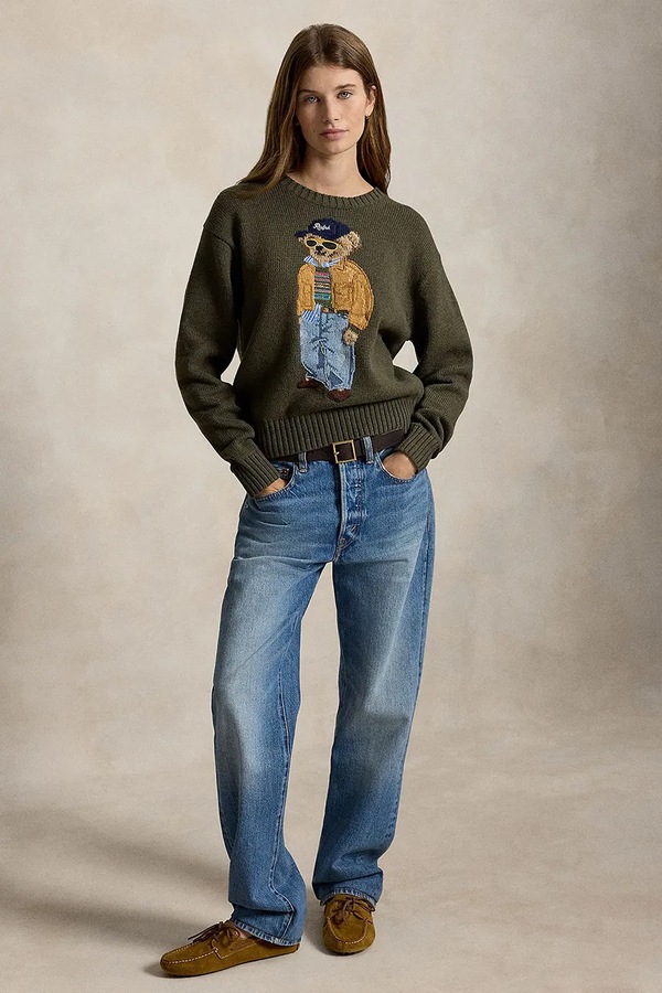 Светр жіночий бавовняний Polo Ralph Lauren колір зелений фото 2