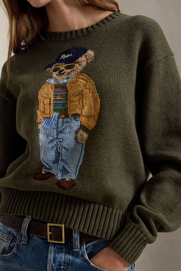 Светр жіночий бавовняний Polo Ralph Lauren колір зелений фото 4