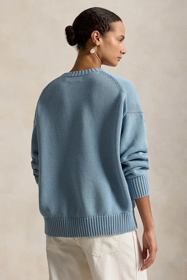 Светр жіночий бавовняний Polo Ralph Lauren колір блакитний