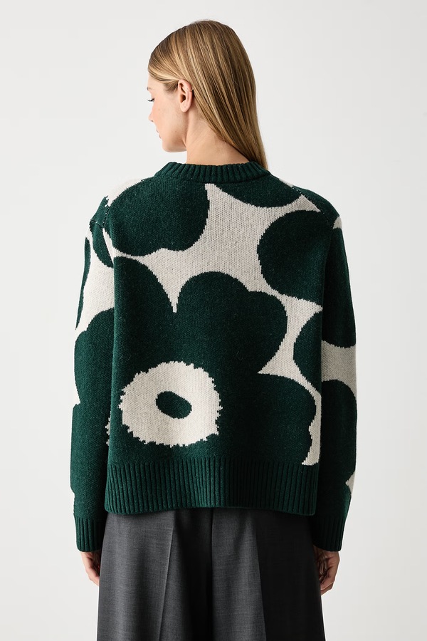 Светр жіночий з вовною Marimekko колір зелений фото 3