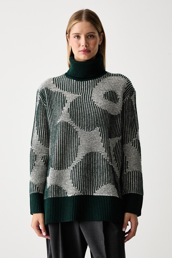Гольф жіночий з вовною Marimekko колір зелений
