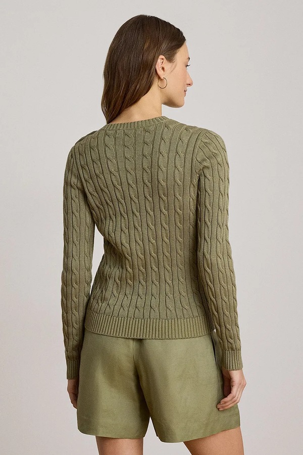 Свитер женский с хлопком Lauren Ralph Lauren цвет зеленый
