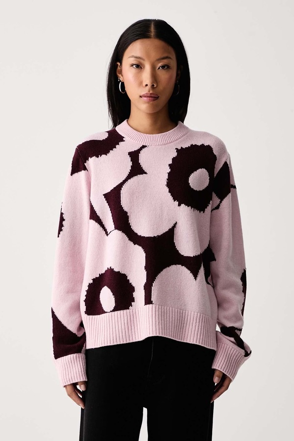 Светр жіночий вовняний Marimekko колір рожевий