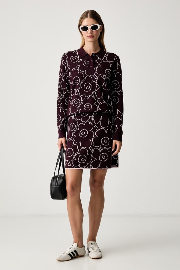 Светр жіночий з вовною Marimekko колір фіолетовий