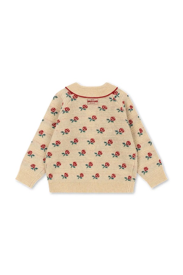 Кардиган дитячий з вовною Konges Sløjd BELOU COLLAR CARDIGAN колір бежевий фото 3