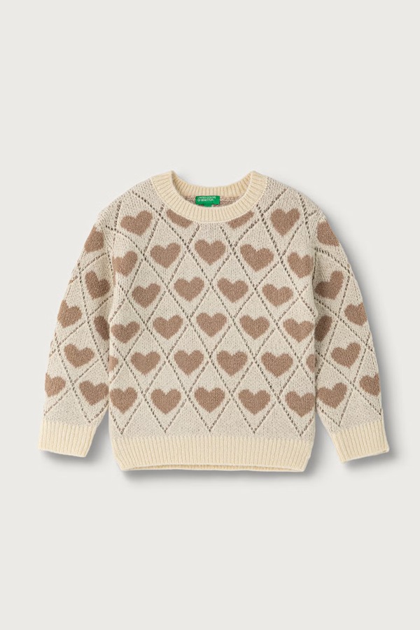 Светр дитячий United Colors of Benetton колір бежевий
