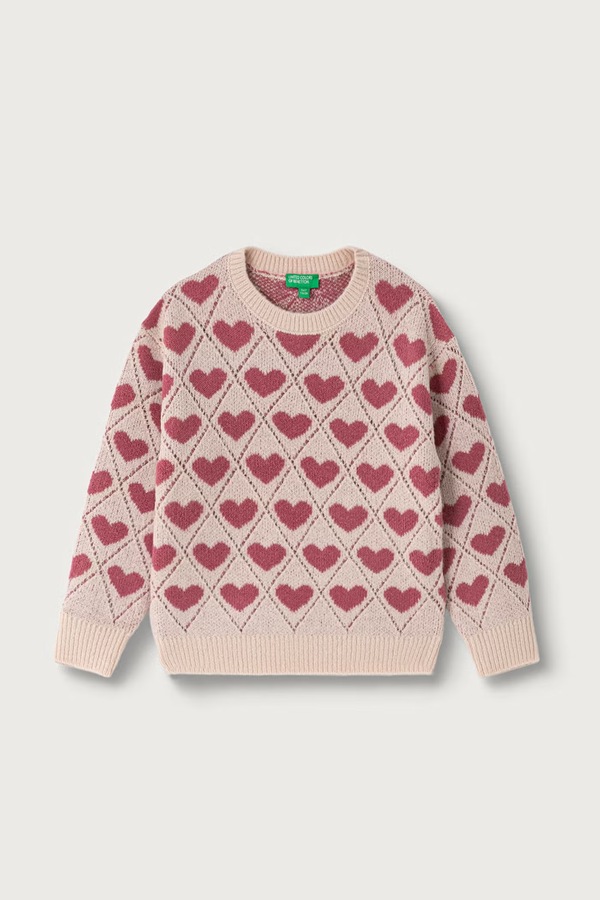 Светр дитячий United Colors of Benetton колір рожевий