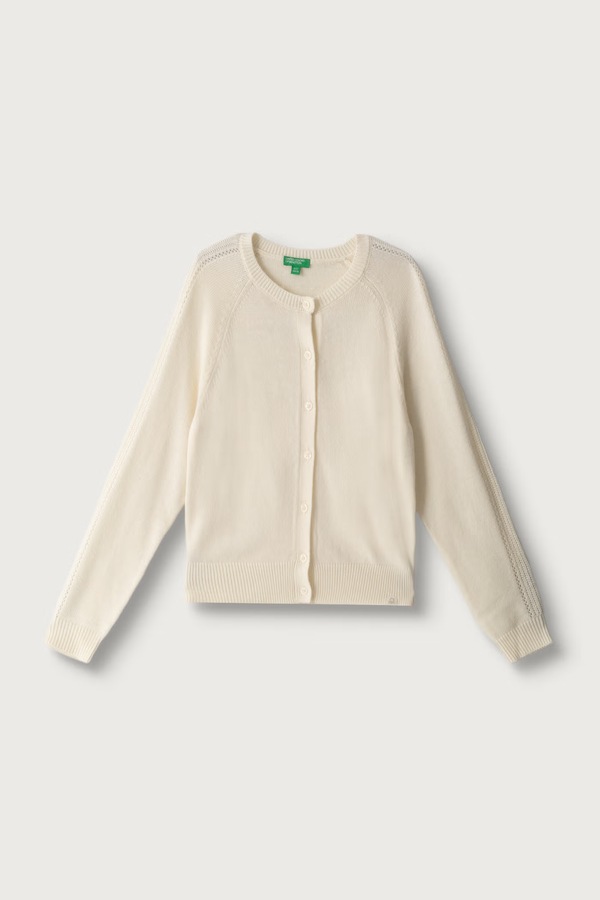 Кардиган детский из добавлением шерсти United Colors of Benetton цвет бежевый