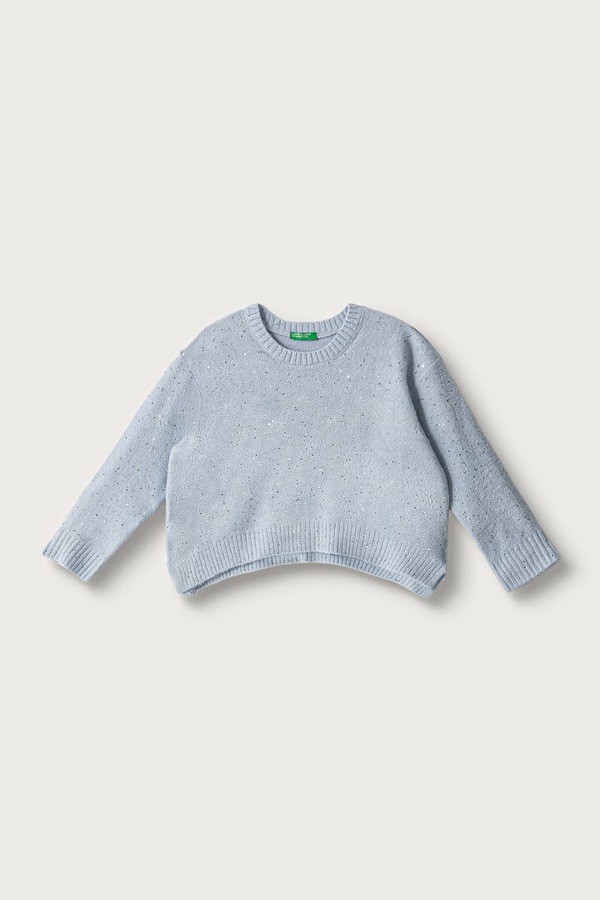 Светр дитячий United Colors of Benetton колір блакитний