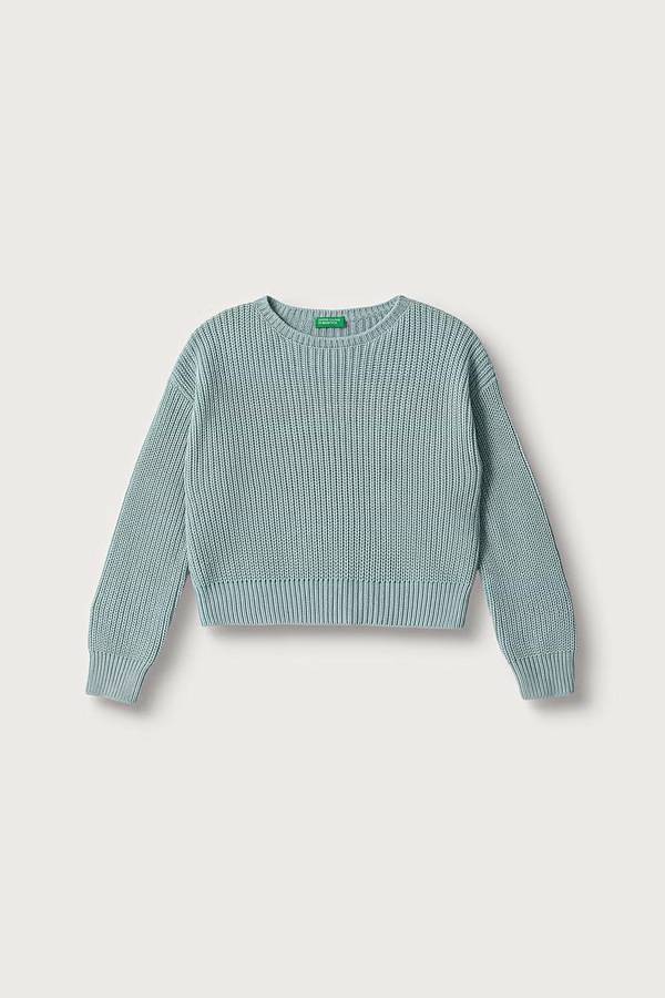 Светр дитячий United Colors of Benetton колір бірюзовий