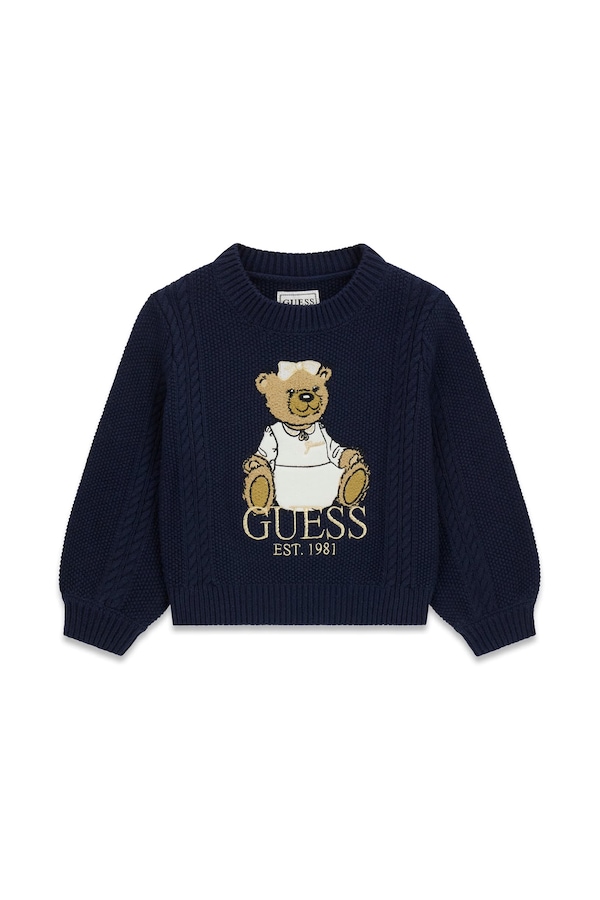 Светр дитячий з додаванням вовни Guess колір темно-синій