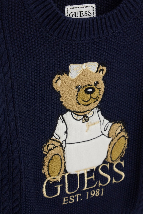 Светр дитячий з додаванням вовни Guess колір темно-синій фото 3