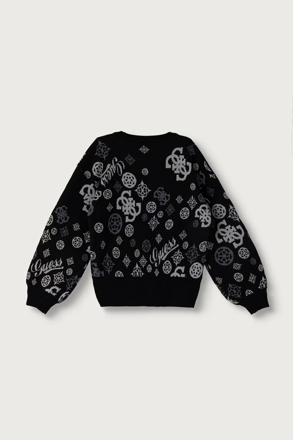 Светр дитячий з додаванням вовни Guess колір чорний фото 2