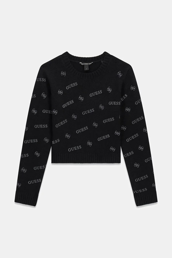 Светр дитячий з вовною Guess колір чорний