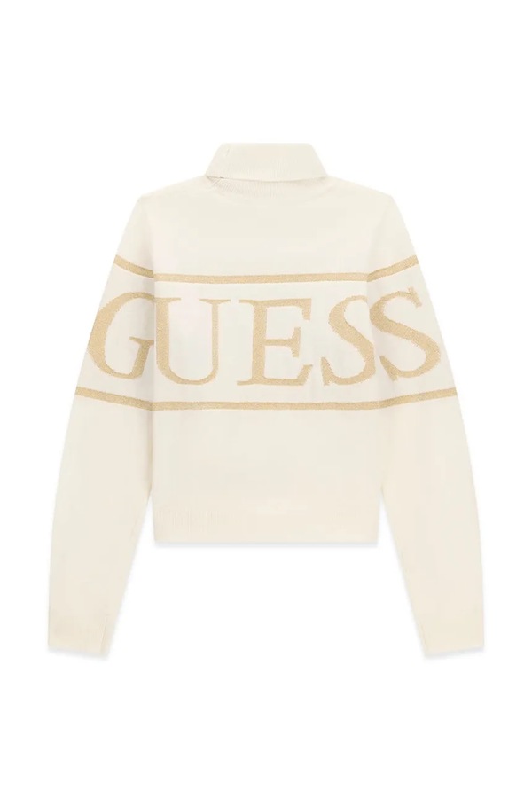 Светр дитячий з бавовною Guess колір бежевий фото 3
