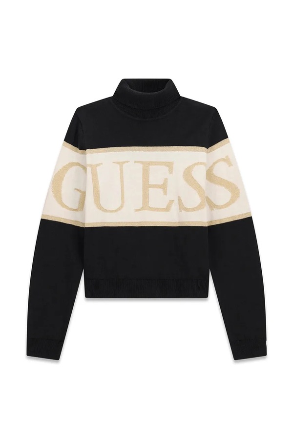 Светр дитячий з бавовною Guess колір чорний фото 2
