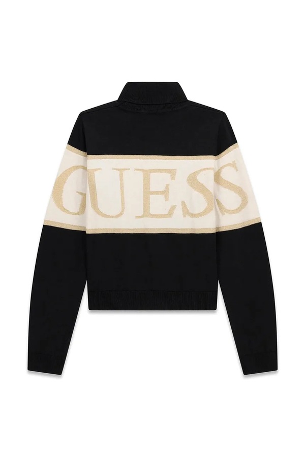 Светр дитячий з бавовною Guess колір чорний фото 3