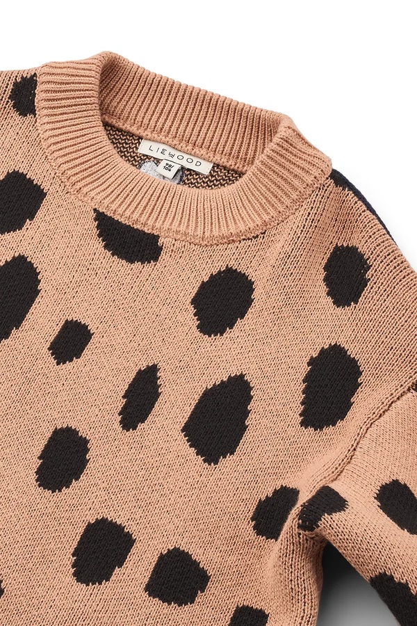 Светр дитячий бавовняний Liewood Orlane Intarsia Knit Jumper колір рожевий фото 3
