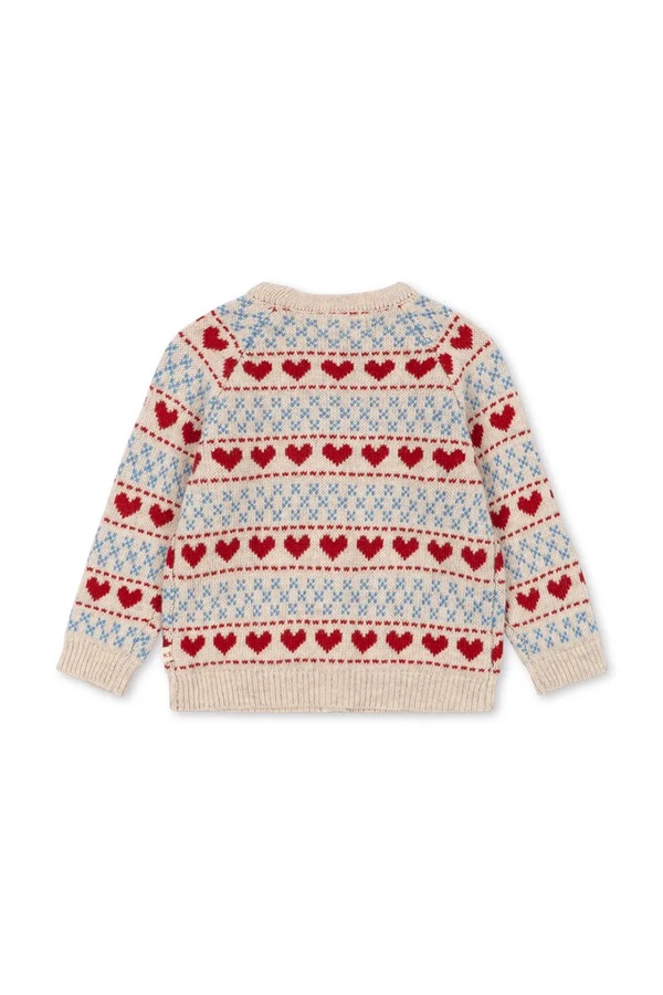 Кардиган детский из добавлением шерсти Konges Sløjd BELOU CARDIGAN цвет бежевый фото 2