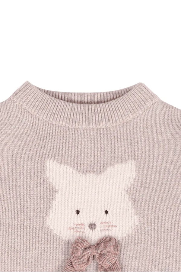Светр дитячий із мериносової вовни Donsje Denna Merino Wool Sweater Cat колір рожевий фото 3