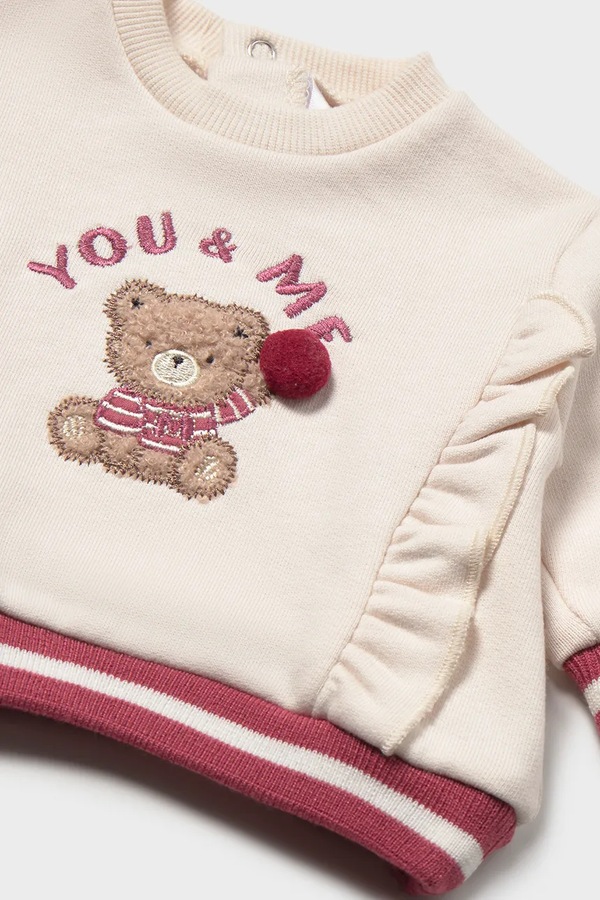Светр дитячий з бавовною Mayoral Newborn колір бежевий фото 2