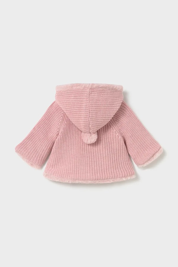 Кардиган для немовлят з бавовною Mayoral Newborn колір рожевий