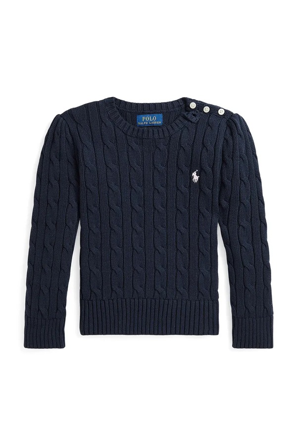 Светр дитячий бавовняний Polo Ralph Lauren колір темно-синій