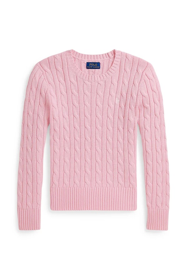 Светр дитячий бавовняний Polo Ralph Lauren колір рожевий