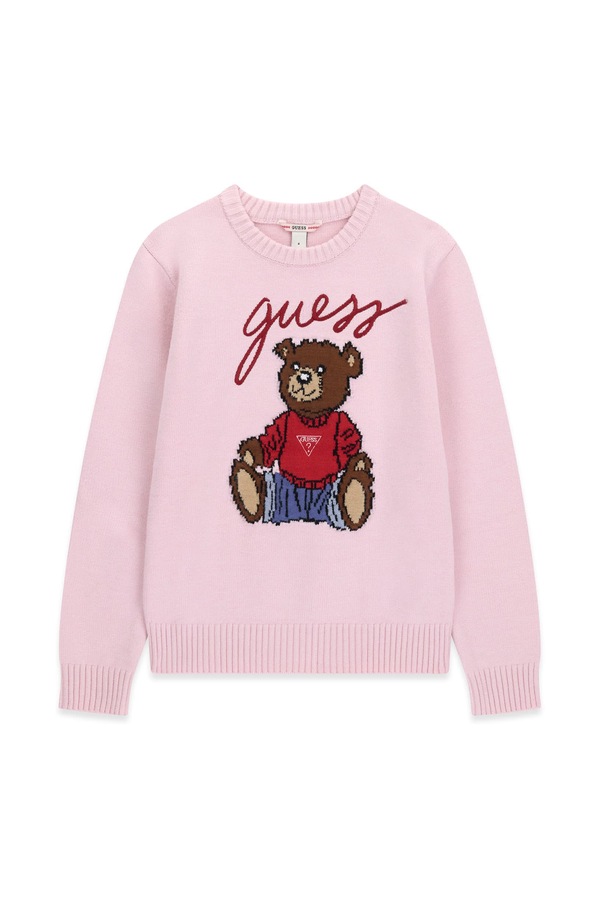 Светр дитячий з віскозою Guess колір рожевий