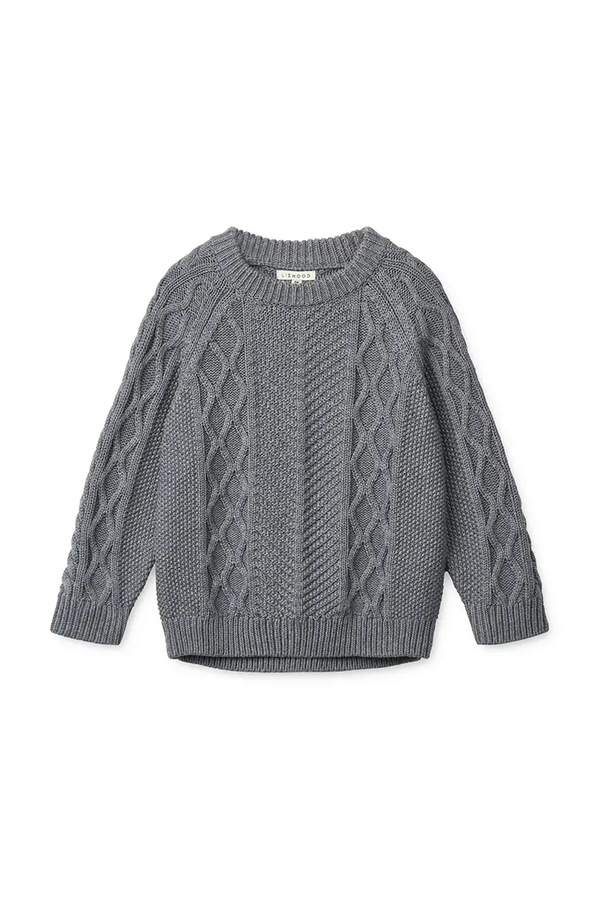 Светр дитячий бавовняний Liewood Ari Cotton Knit Jumper колір сірий