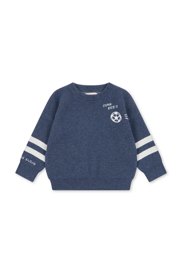 Свитер детский из добавлением шерсти Konges Sløjd LAPIS BLOUSE WOOL цвет темно-синий