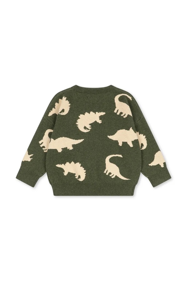 Светр дитячий з додаванням вовни Konges Sløjd LAPIS BLOUSE WOOL колір зелений