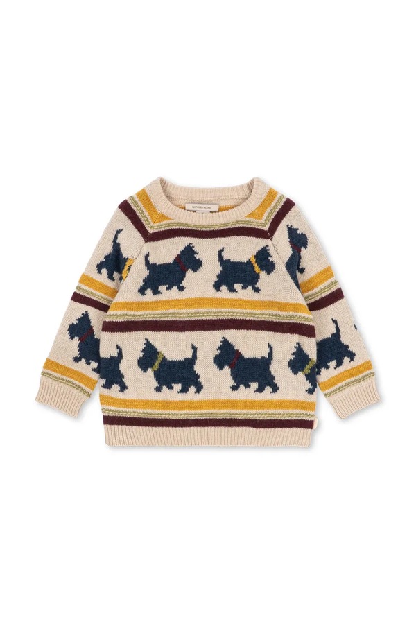 Светр дитячий з вовною Konges Sløjd BELOU KNIT SWEATER колір бежевий