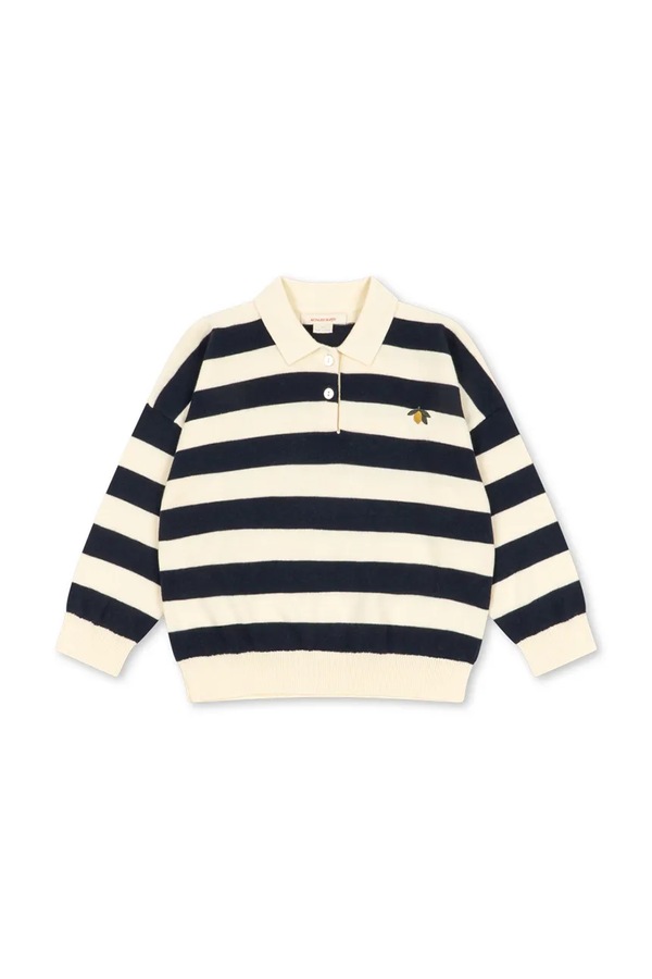 Светр дитячий Konges Sløjd MANIS KNIT POLO колір темно-синій