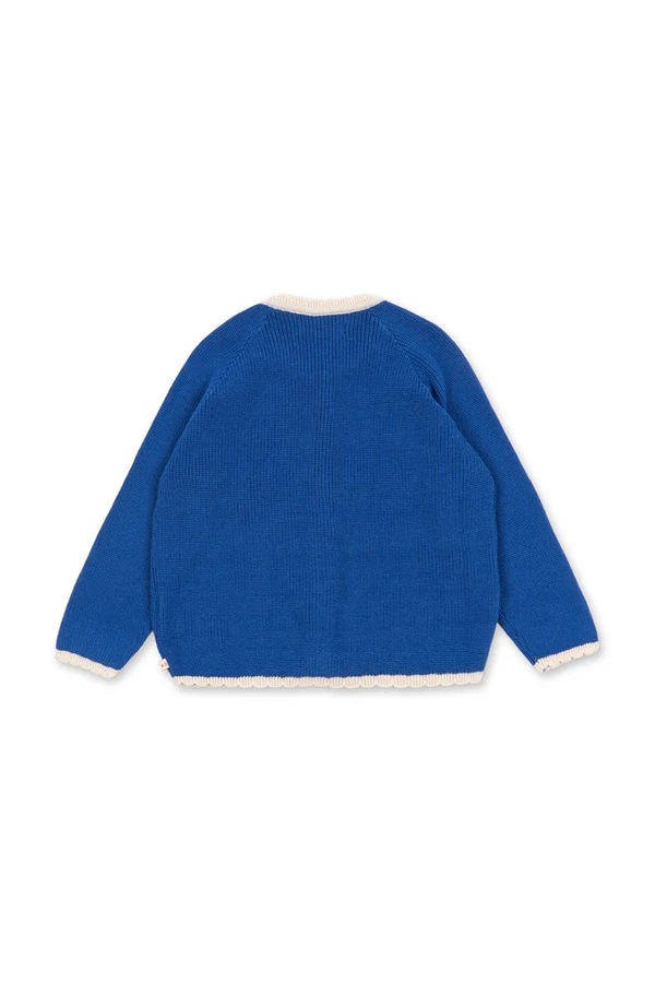 Кардиган дитячий бавовняний Konges Sløjd LALLO CARDIGAN GOTS колір блакитний фото 3