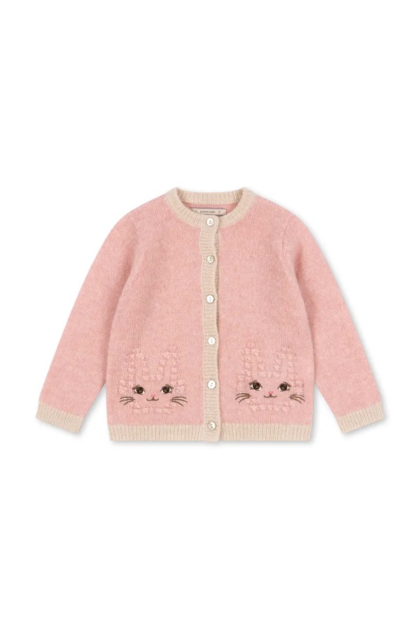 Кардиган детский хлопковый Konges Sløjd KITTY CARDIGAN цвет розовый